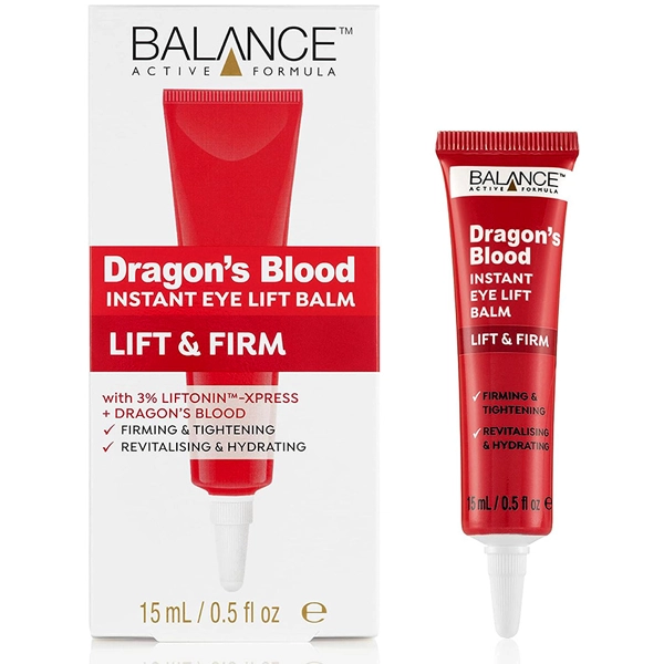 کرم بالم دور چشم لیف فوری بالانس قرمز ضد چین و چروک مدل دراگون بلاد 15 میل | BALANCE Dragon's Blood instant Eye lift & firm Balm 15ml